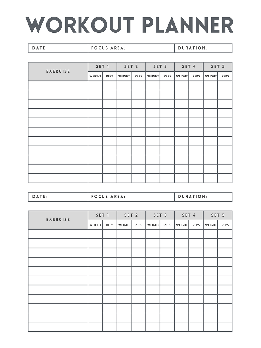 Workout Logbook Exercise Tracker Fitness Log Training Journal Workout Planner product image (1)
