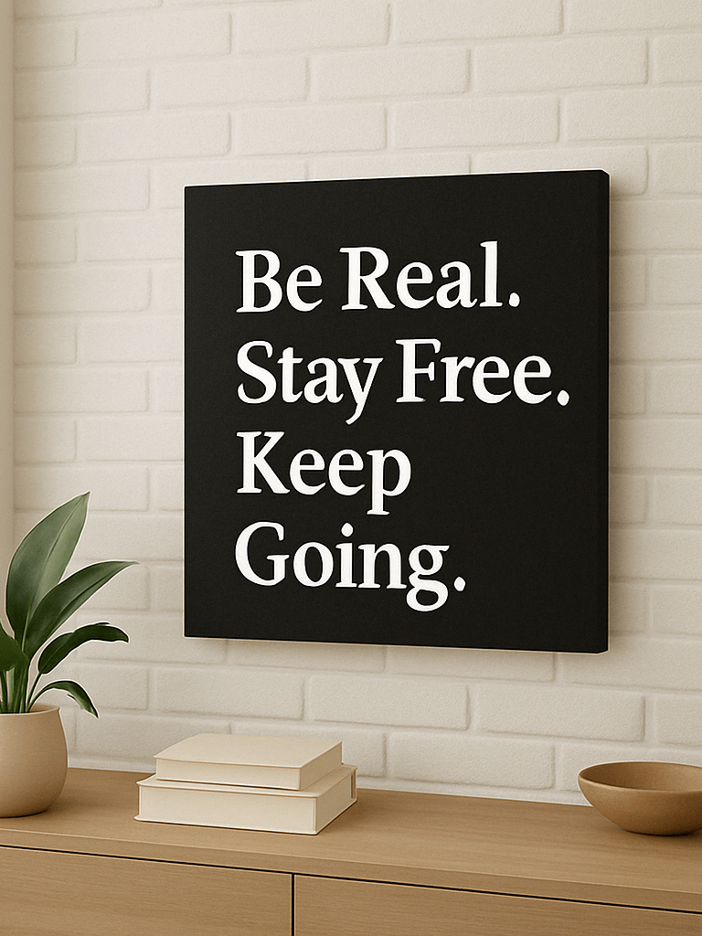 Keep Going – Be Real Canvas Print product image (4)