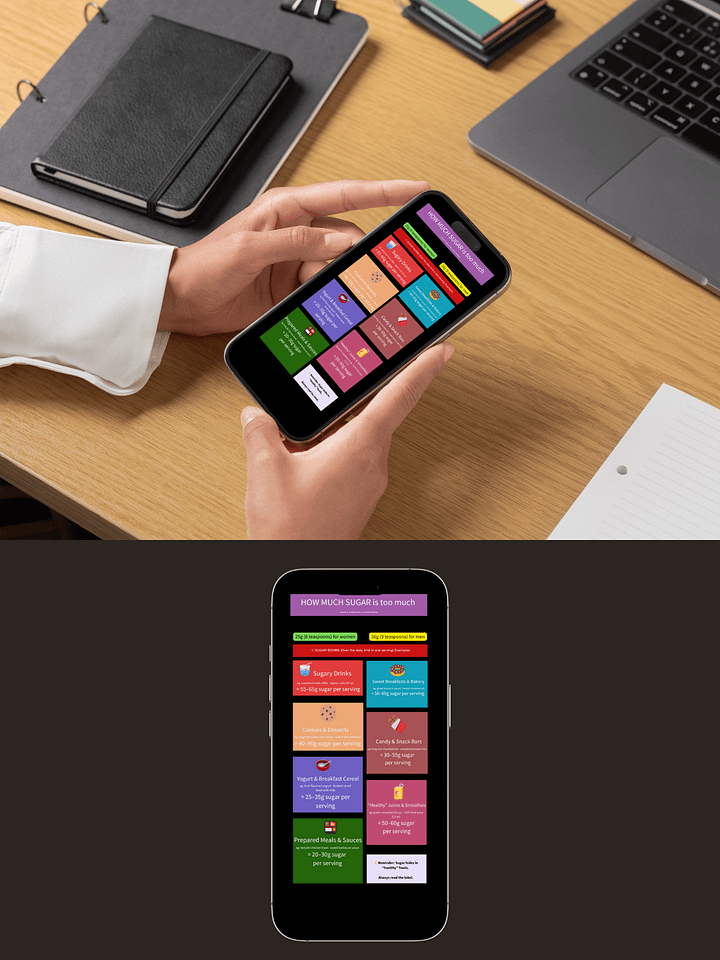 Daily Sugar Limit – Sneaky Sources & Sugar Bombs (Wallpaper Guide) product image (2)