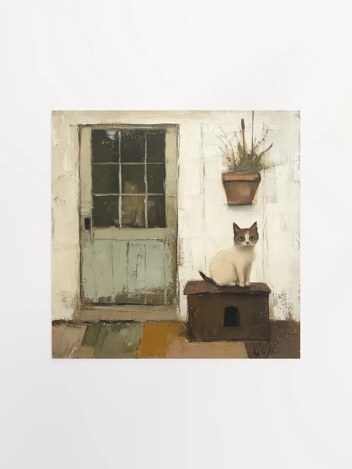 Farmhouse Sky: Porch Cat Art Print product image (1)