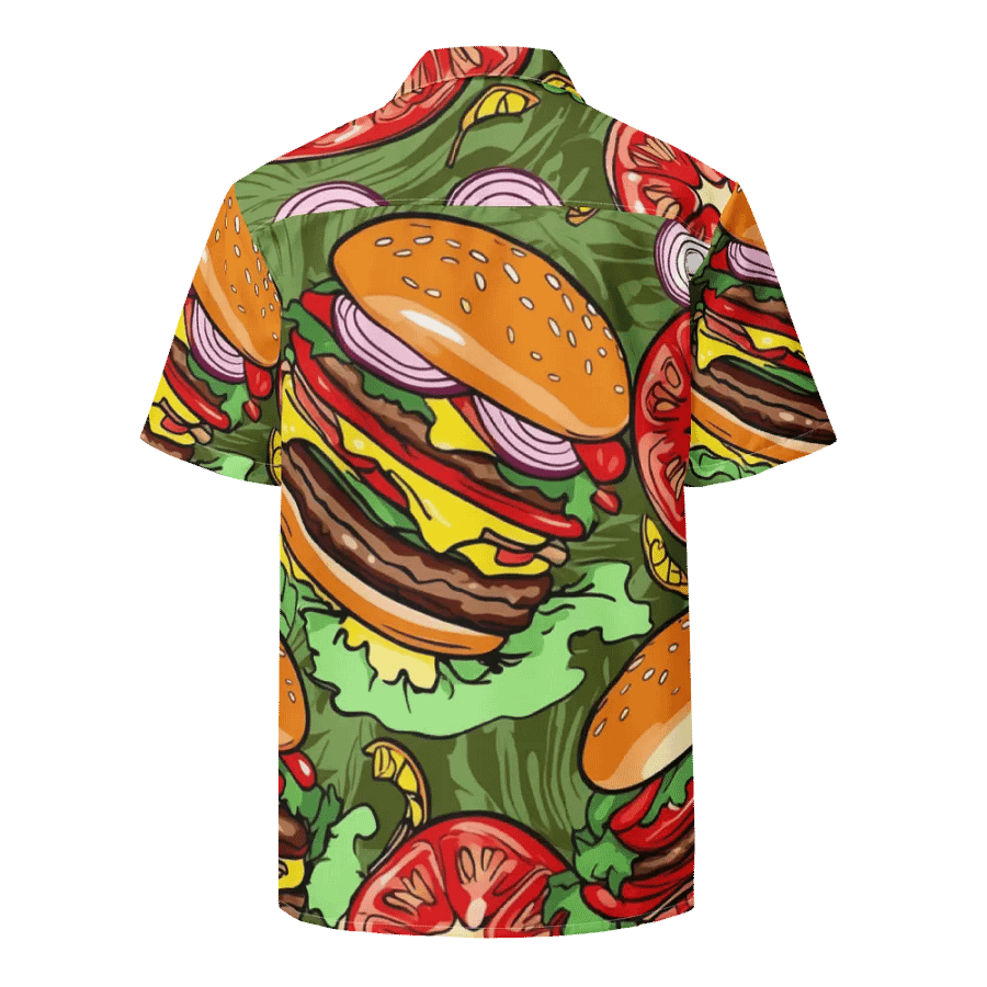 Hamburger BBQ Bliss Hawaiian Shirt product image (8)