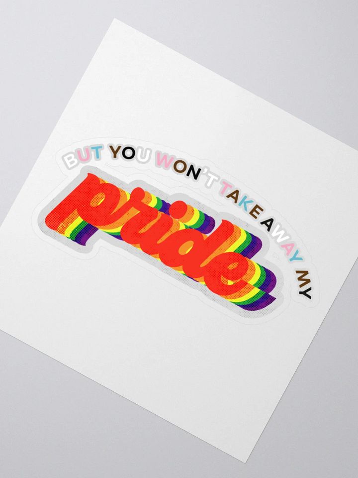 you won’t take away my pride - die cut sticker product image (2)