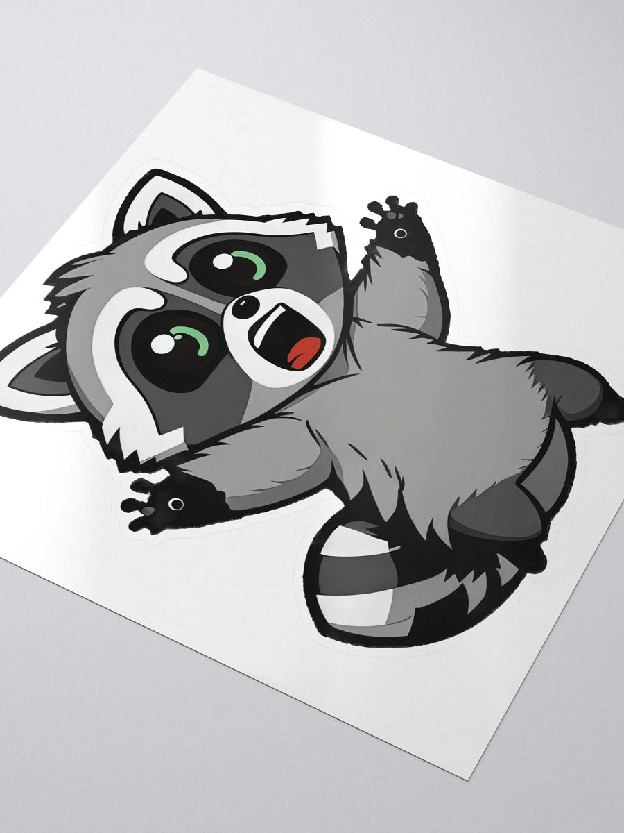 Surprised Sleepy Raccoon Sticker product image (3)