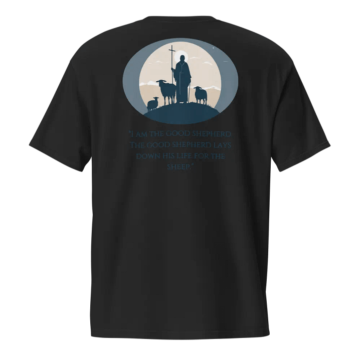 Shepherd of Grace Christian Pocket T-Shirt | John 10:11 product image (1)