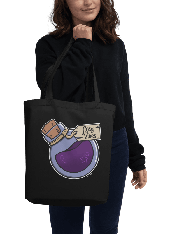 Cosy Vibes Potion Eco Cotton Tote Bag - Black product image (2)