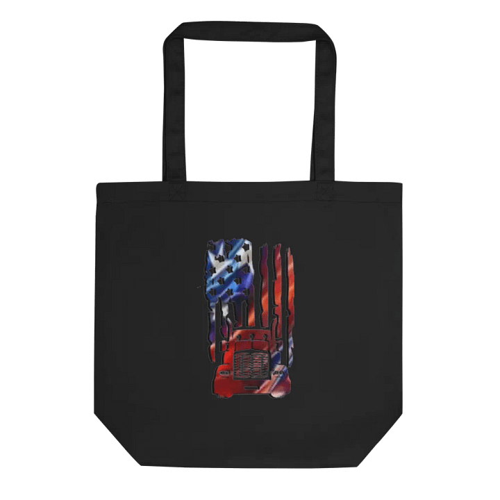 Patriotic Trucker Flag Tote Bag product image (1)