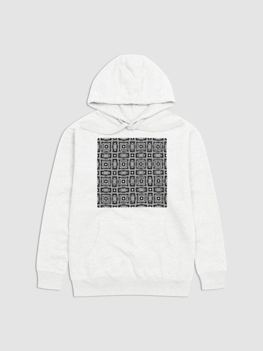 Abstract Monochrome Repeating Pattern Unisex Pull Over Hoodie product image (3)