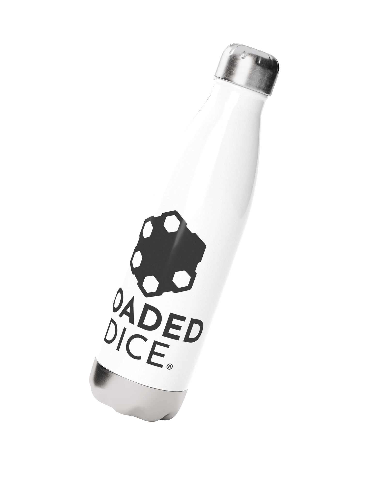 Loaded Dice Stainless Steel Water Bottle White product image (2)