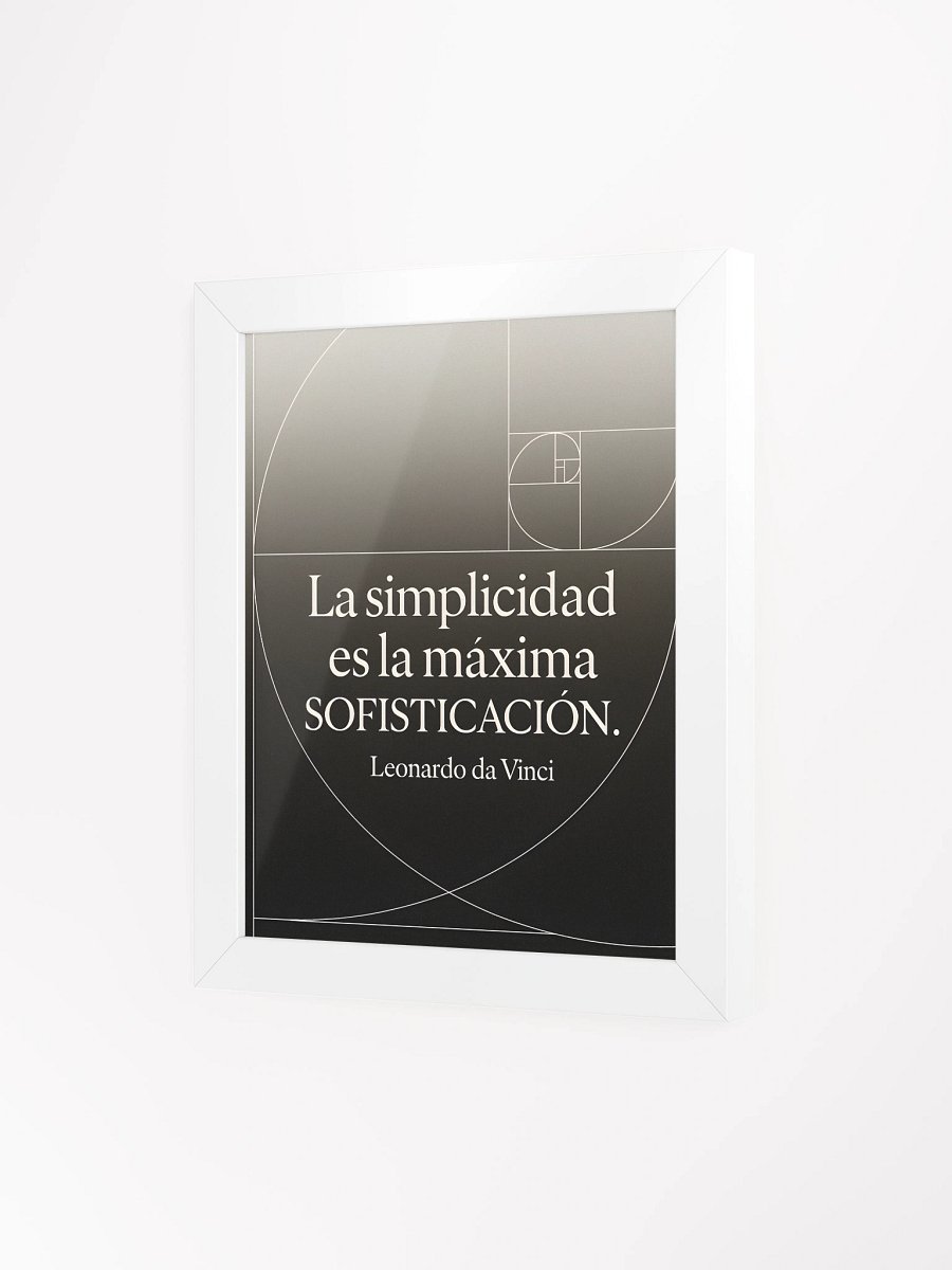 Póster ultra-premium Leonardo da Vinci simplicidad con máxima calidad técnica product image (3)