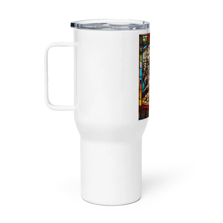 Blessed are the Cheesemakers Stainless Steel travel mug with handle #03 product image (1)