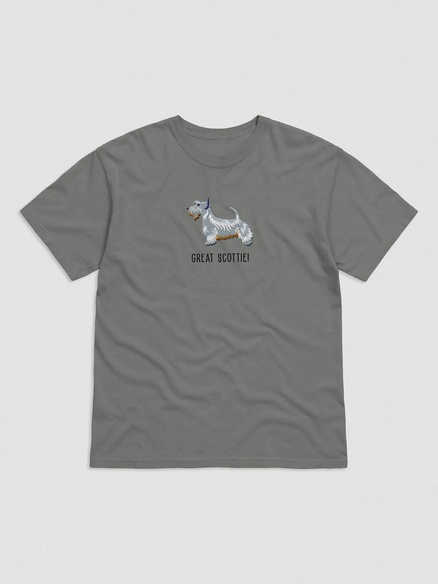 Great Scottie T-Shirt(Embroidered) of a Scottish Terrier(Blue) product image (4)