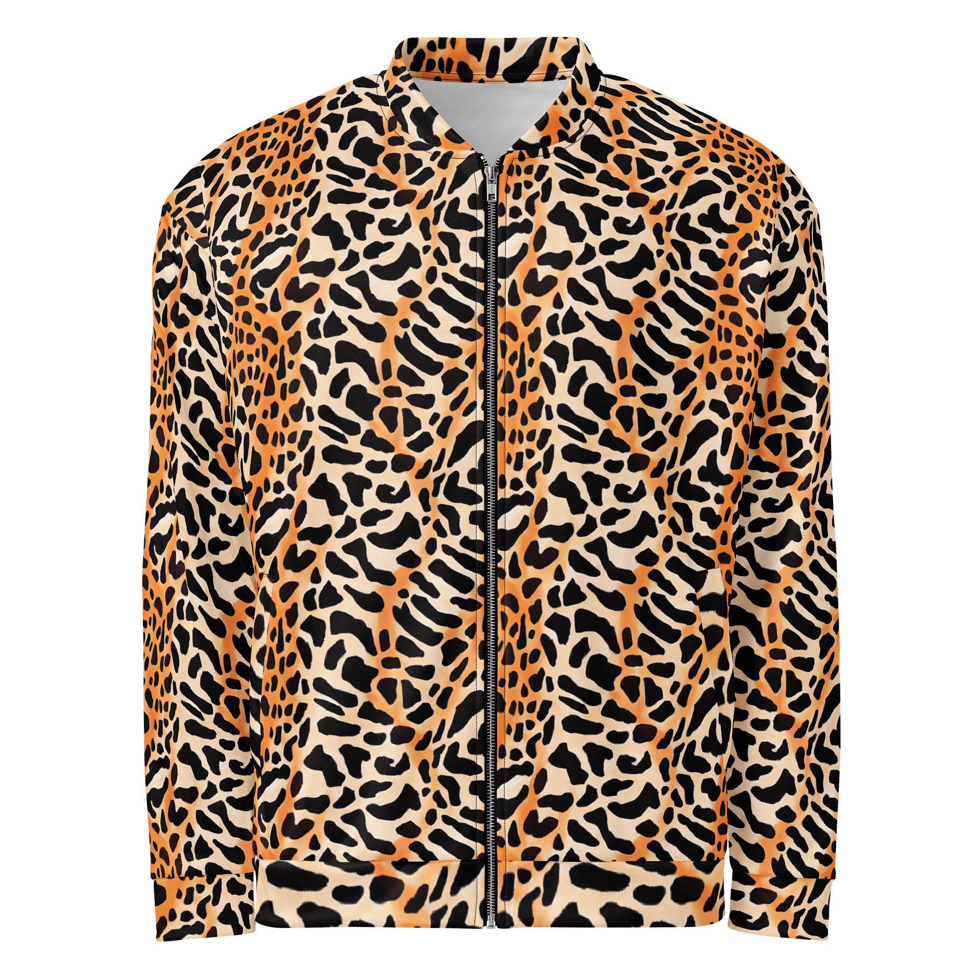 Orange Giraffe Bomber Jacket product image (1)