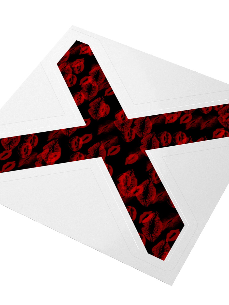 Black X Red Lipstick Kisses | Kiss-cut Sticker product image (3)