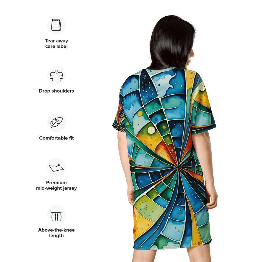 Kaleidoscope Dream T Shirt Dress product image (10)