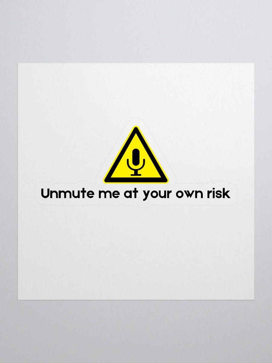 Unmute Me At Your Own Risk Stickers product image (1)