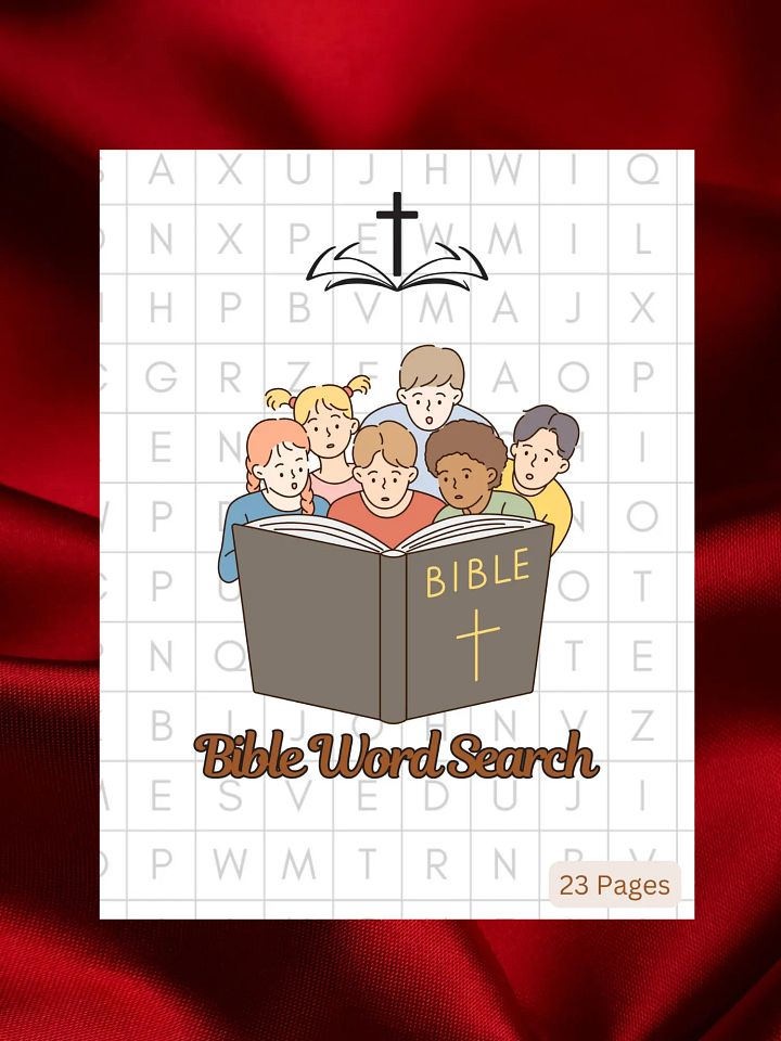 Bible word search printable, childrens ministry word search printable, printable word search 23 pages, Books of Bible Game product image (2)