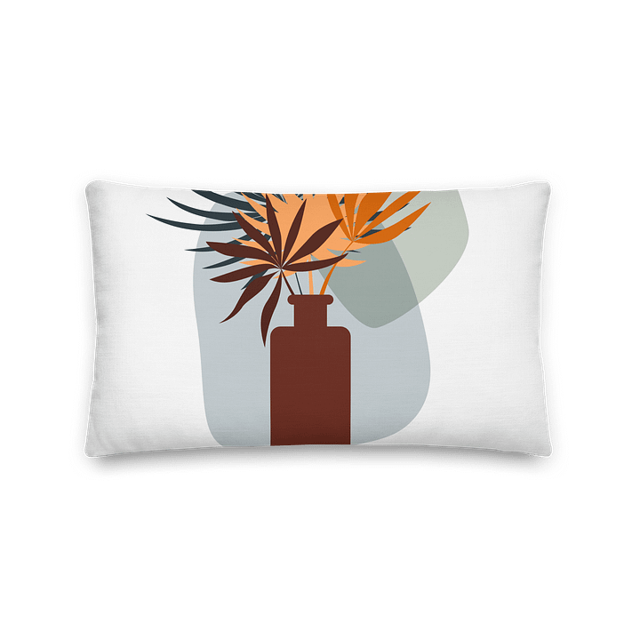 Stylized Vase and Leaves All-Over Print Pillow product image (2)