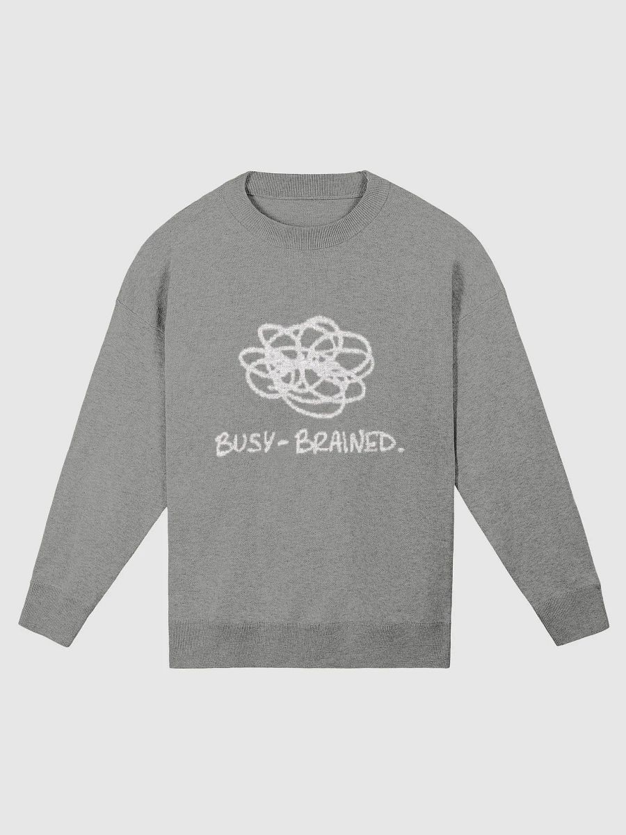 BUSY-BRAINED (lg. design, grey and white) knitwear relaxed crewneck product image (4)