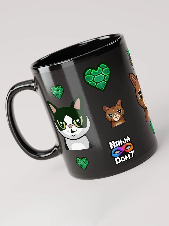 Cat Fam Black Glossy Mug product image (1)