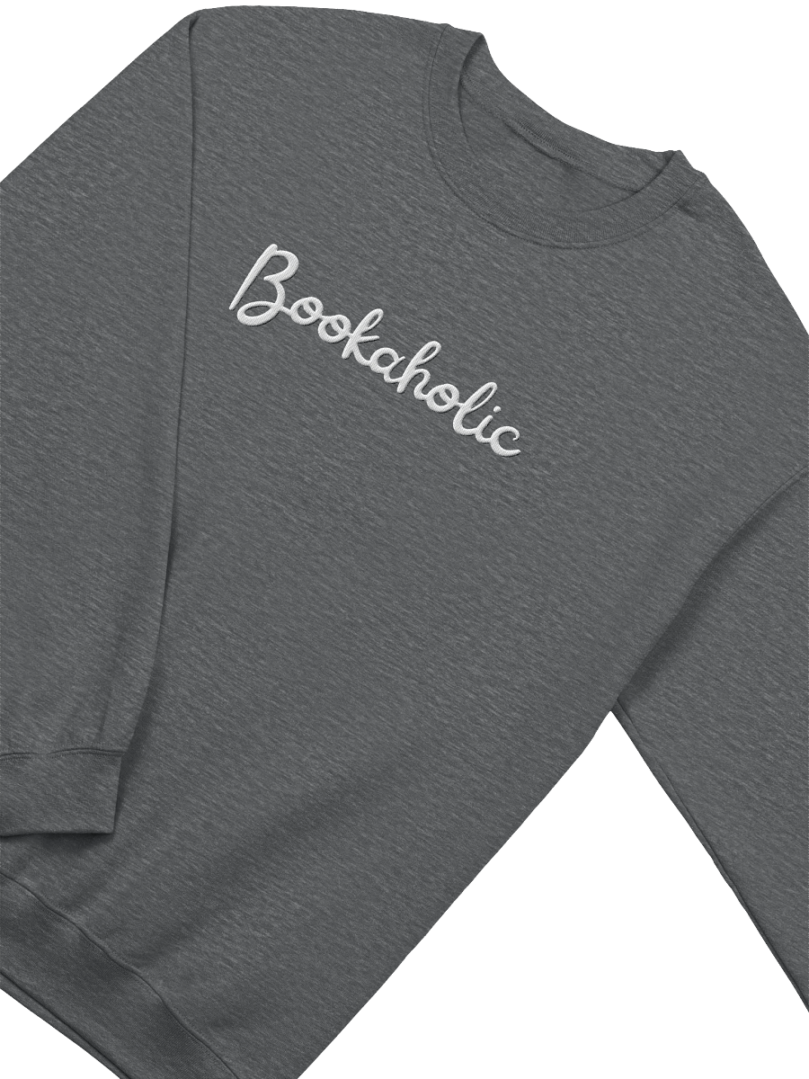 Bookaholic Embroidered Crewneck Sweatshirt - White Font product image (8)