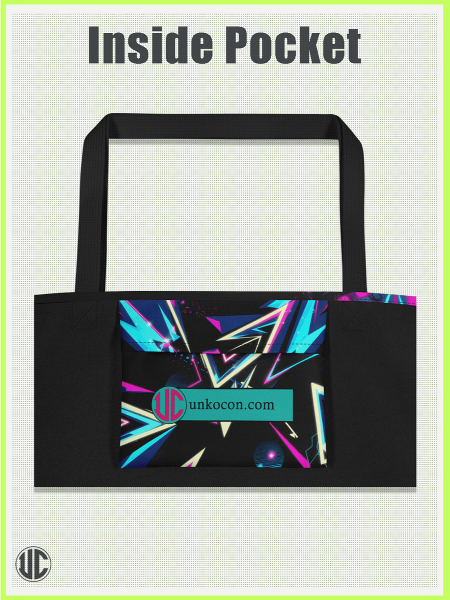 UnkoCon – Electric '80s Neon Tote Bag product image (2)