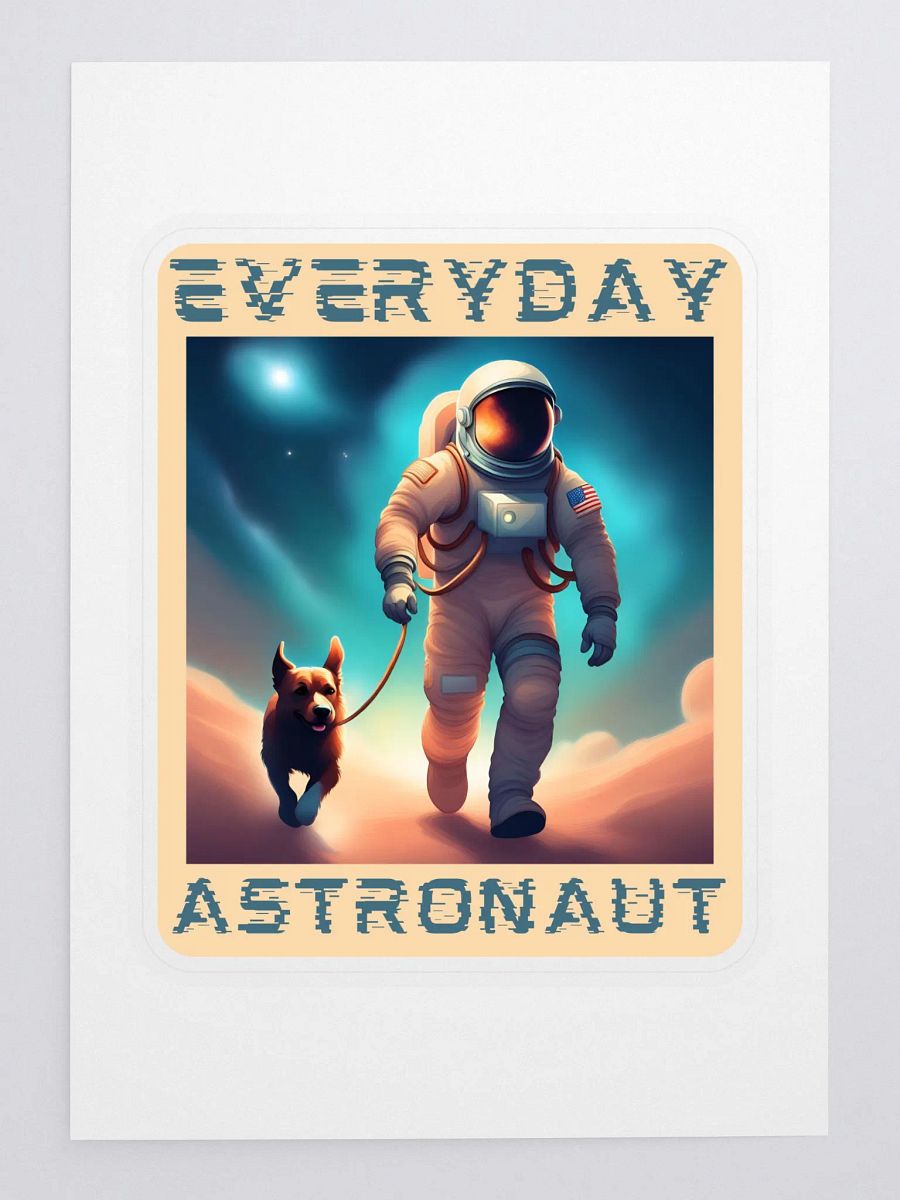 Everyday Astronaut Walking the Dog Sticker product image (3)