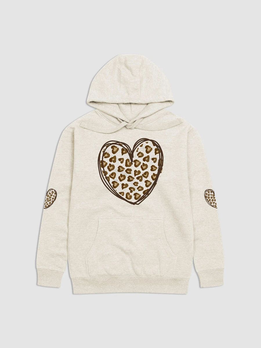 Cheetah Love Heart Cotton Heritage Unisex Premium Hoodie product image (1)