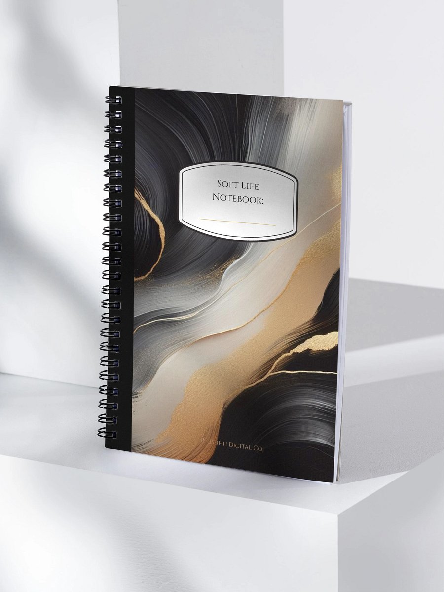 Soft Life Notebook – Black & Gold Marble Journal for Back to School, Boss Energy & Daily Clarity product image (3)