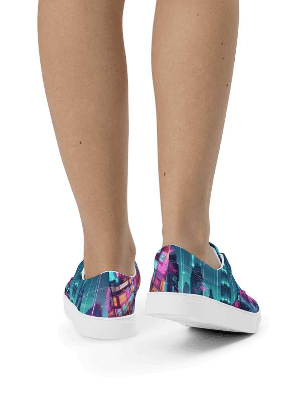 Neon City Lace-Up Canvas Shoes | AI Design product image (2)