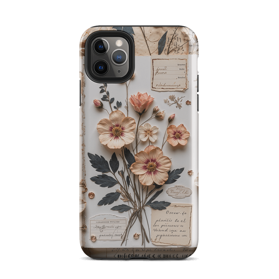 Vintage Botanical Pressed Flower iPhone® Tough Case product image (3)