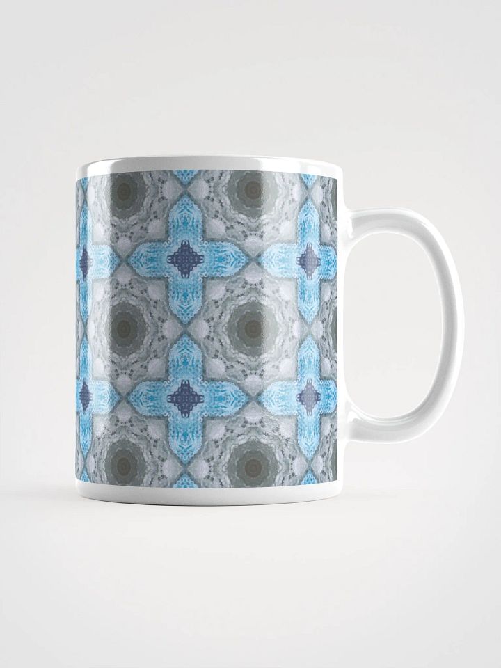 Blue and White Geometric Patterned Mug product image (2)