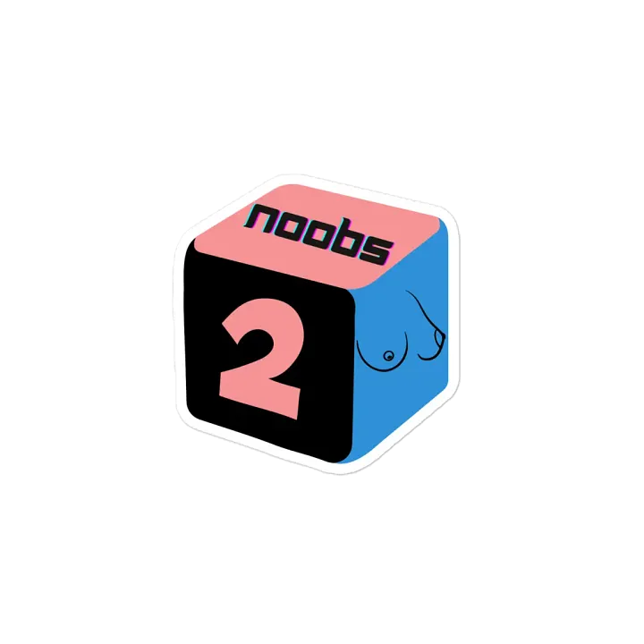 2noobs2boobs Die Cut Magnet product image (2)