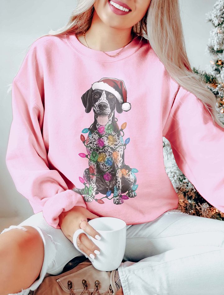 Funny German Shorthaired Pointer(Black Roan) Christmas Sweatshirt product image (15)