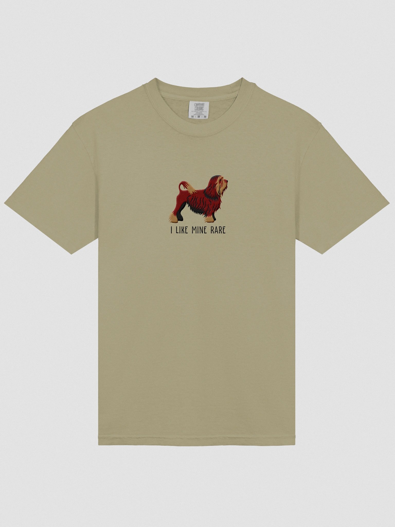 I Like Mine Rare T-Shirt(Embroidered) of a Lowchen(Chocolate) product image (6)