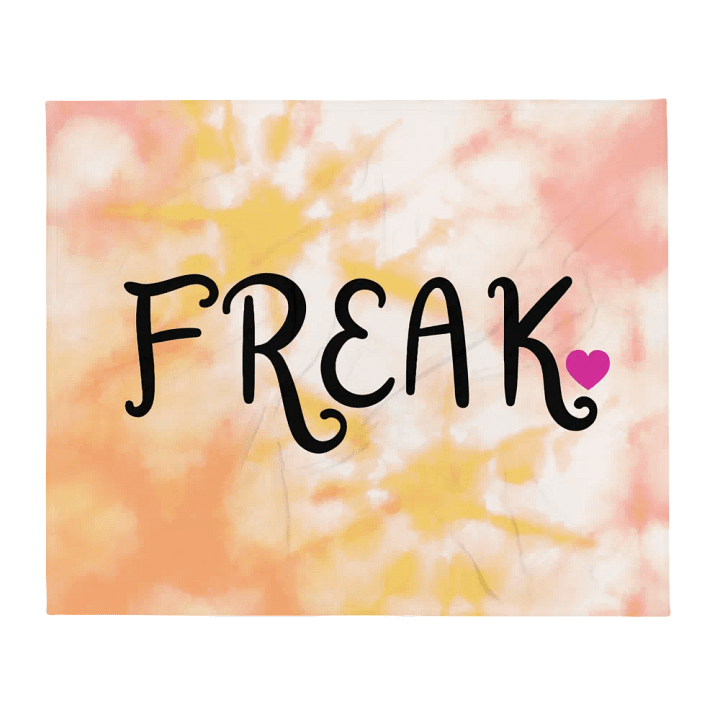Freak Orange Tie Dye Blanket product image (1)