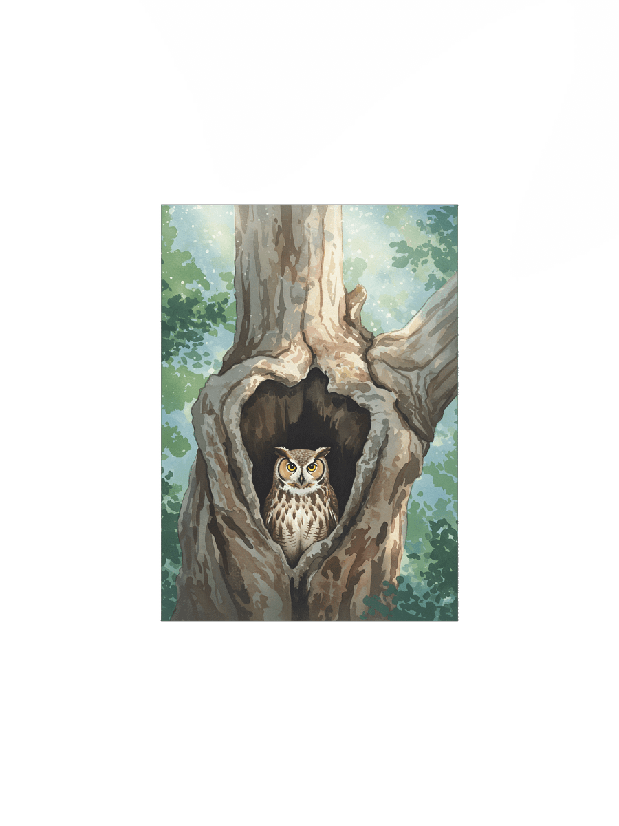 The Tree's Wise Guardian: Great Horned Owl Poster product image (4)