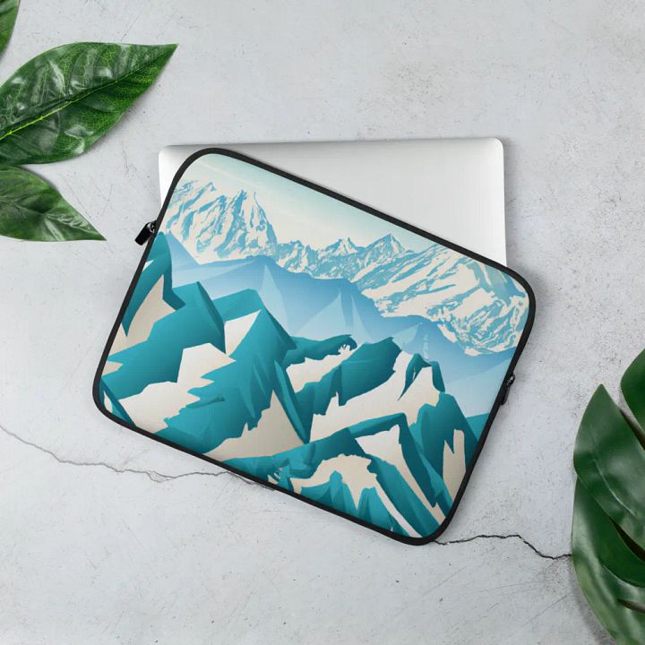 Cubist mountain range laptop sleeve product image (1)