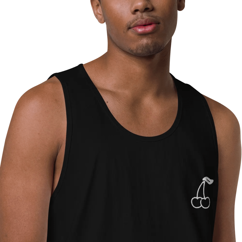 Cdog Spins Cherries Tank Black/White Embroided product image (8)