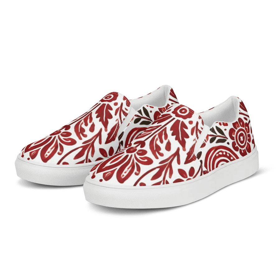 Crimson Blossom Slip-Ons product image (5)