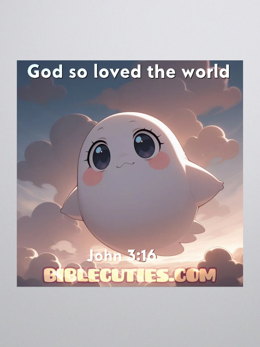 Bible Cuties Elizabeth - God so loved the world Sticker product image (1)