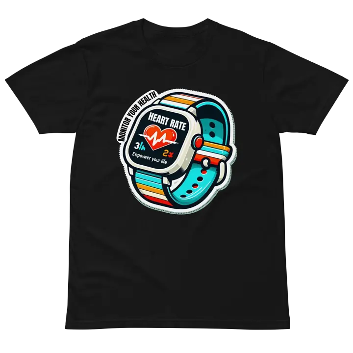 Heart Rate Monitor Smartwatch Illustration T-Shirt product image (3)