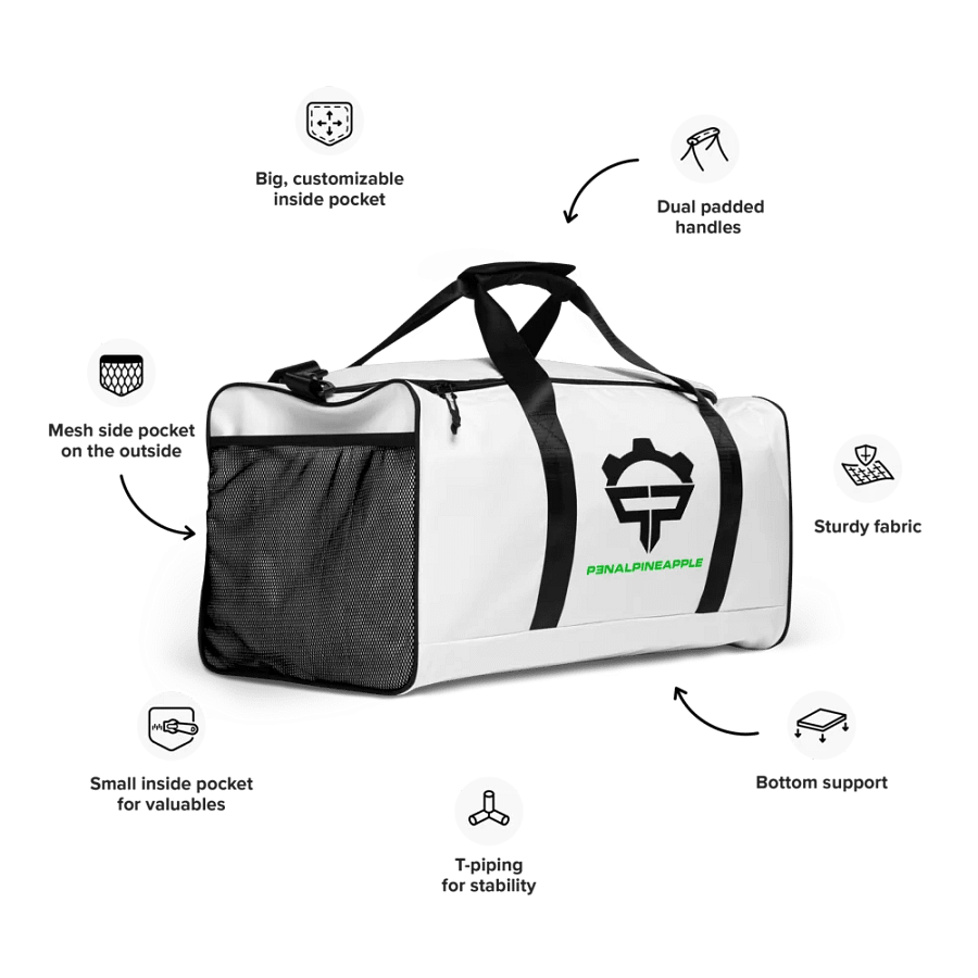 P3nAlPineapple - White Duffle Bag product image (10)