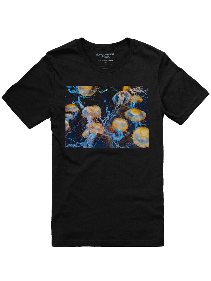 Jellyfish in Space Black T-Shirt product image (1)