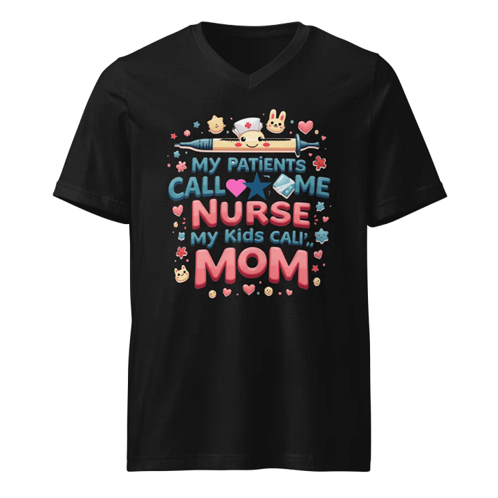 Nurse Mom Syringe V-Neck Tee product image (1)
