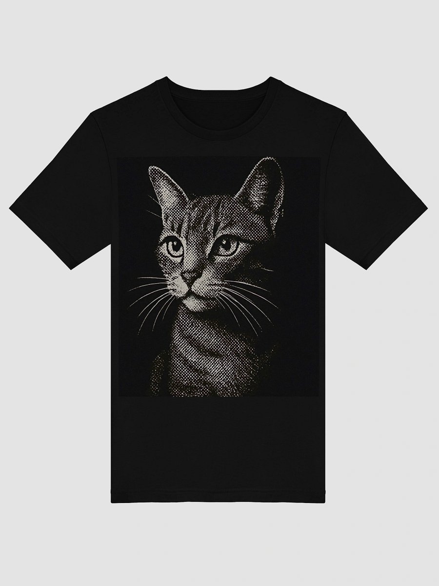 Whiskered Feline Illustration T-Shirt product image (5)