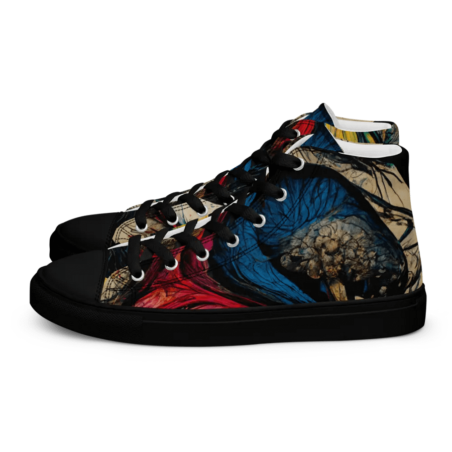 Yin-Yang Swirl High Top Canvas Shoes product image (1)