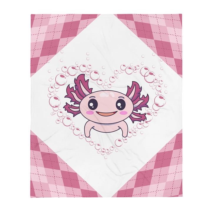 Pink And White Axolotl Blanket product image (1)