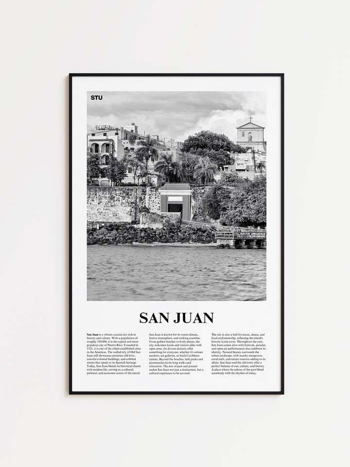 San Juan 01 Newspaper Poster | Framed product image (1)