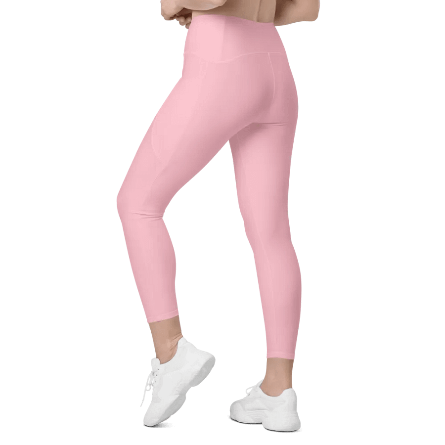 Plain Color Pink Leggings with Pockets product image (7)