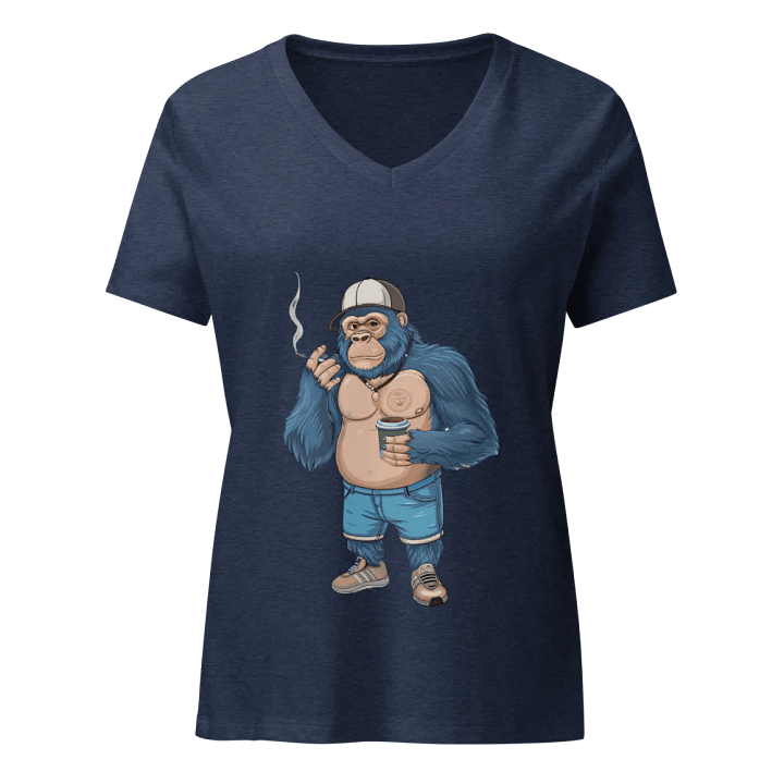 Bella+Canvas Women's Relaxed V-Neck T-Shirt - Blue Gorilla product image (17)